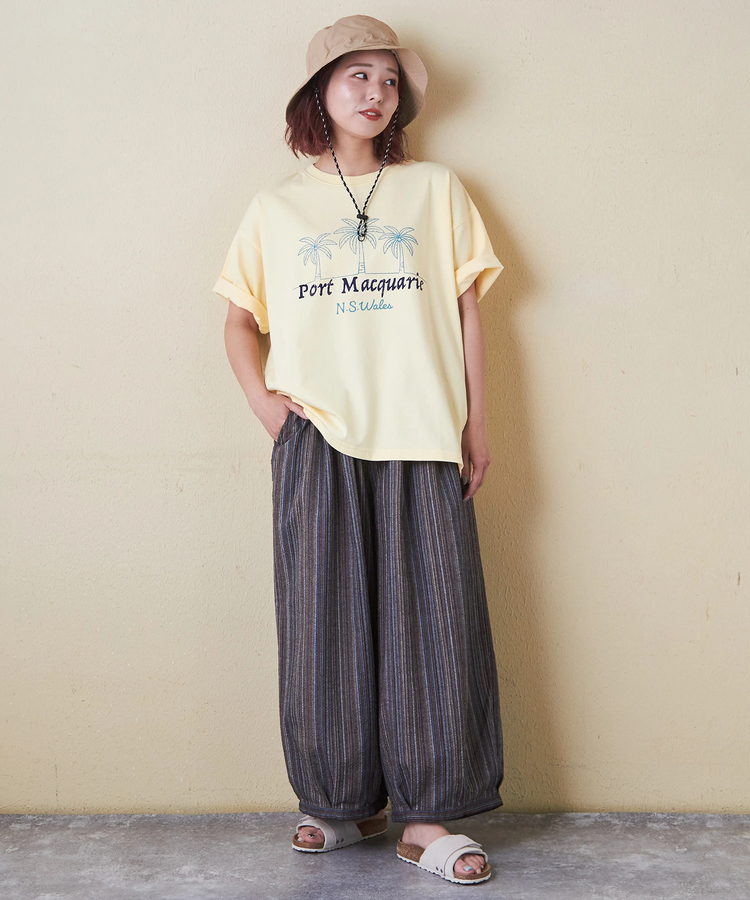 CUBE SUGAR(キューブシュガー) |21/-シルケット風天竺 接触冷感 裾タック Tシャツ