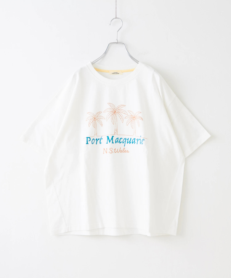 CUBE SUGAR(キューブシュガー) |21/-シルケット風天竺 接触冷感 裾タック Tシャツ