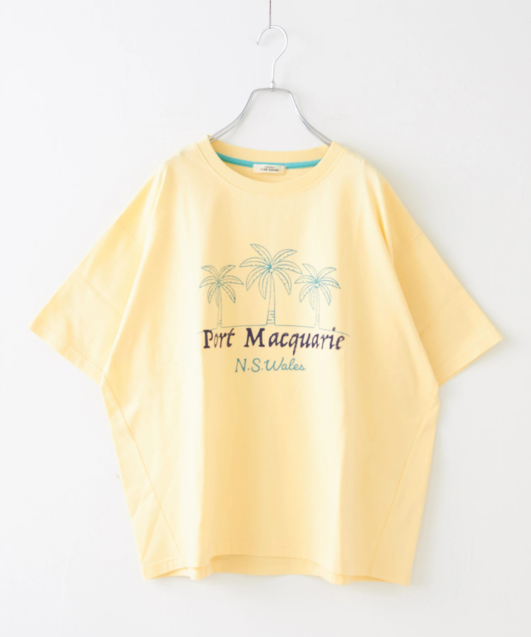 CUBE SUGAR(キューブシュガー) |21/-シルケット風天竺 接触冷感 裾タック Tシャツ