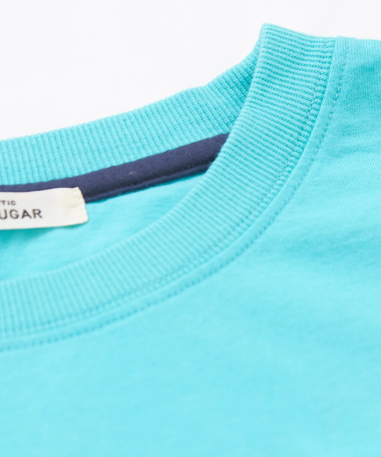 CUBE SUGAR(キューブシュガー) |21/-シルケット風天竺 接触冷感 裾タック Tシャツ