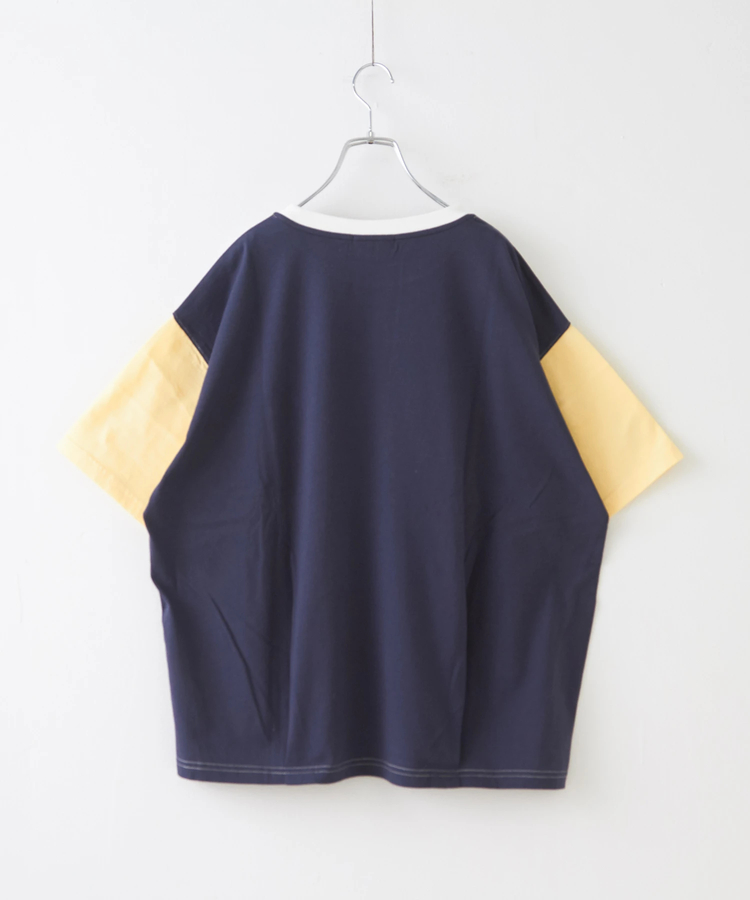 CUBE SUGAR(キューブシュガー) |21/-シルケット風天竺 接触冷感 裾タック Tシャツ