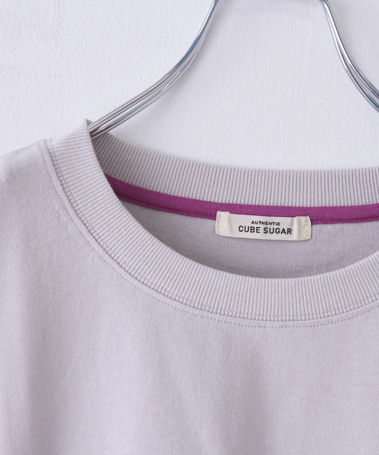 CUBE SUGAR(キューブシュガー) |【6/12(木)販売】21/-OE天竺 フレンチスリーブ ブラシ刺繍 ロゴ Tシャツ