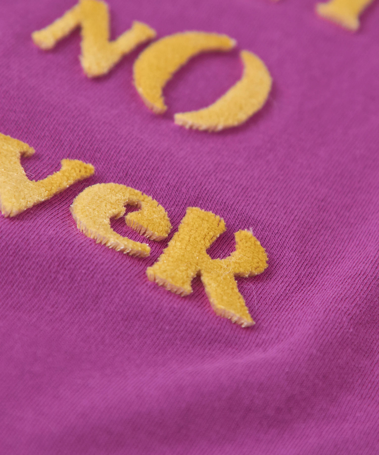 CUBE SUGAR(キューブシュガー) |【6/12(木)販売】21/-OE天竺 フレンチスリーブ ブラシ刺繍 ロゴ Tシャツ