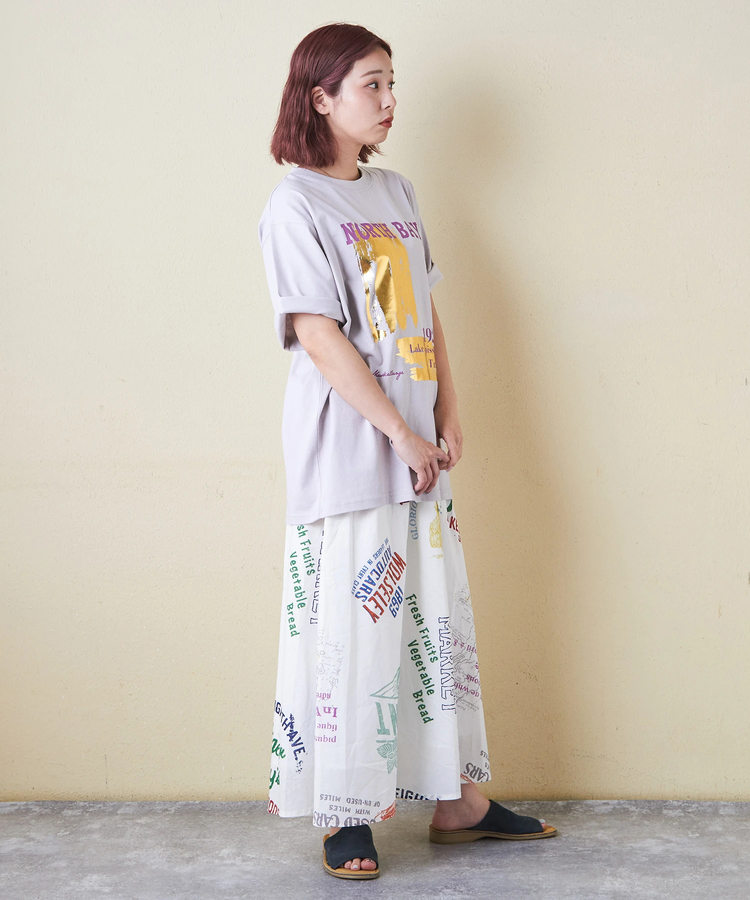 CUBE SUGAR(キューブシュガー) |【6/12(木)販売】21/-OE天竺 箔プリント ロゴ Tシャツ