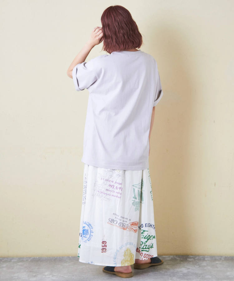 CUBE SUGAR(キューブシュガー) |【6/12(木)販売】21/-OE天竺 箔プリント ロゴ Tシャツ