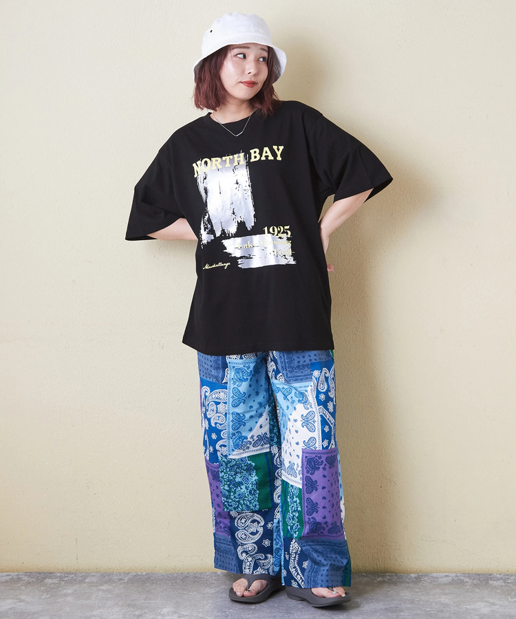 CUBE SUGAR(キューブシュガー) |【6/12(木)販売】21/-OE天竺 箔プリント ロゴ Tシャツ