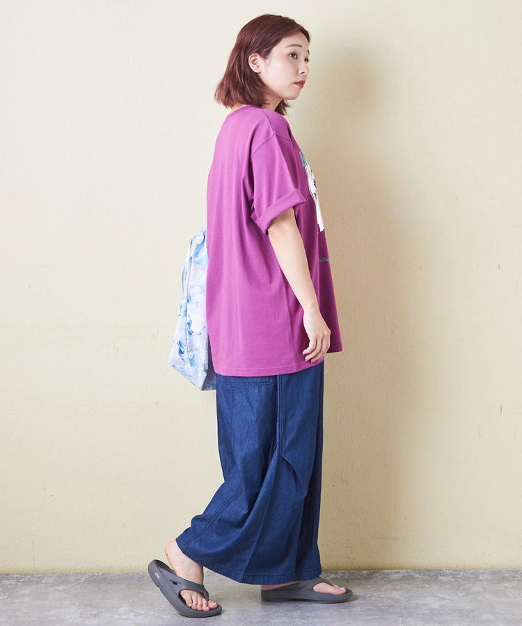 CUBE SUGAR(キューブシュガー) |【6/12(木)販売】21/-OE天竺 箔プリント ロゴ Tシャツ