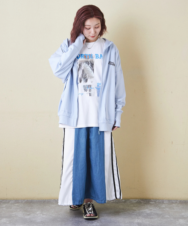 CUBE SUGAR(キューブシュガー) |【6/12(木)販売】21/-OE天竺 箔プリント ロゴ Tシャツ
