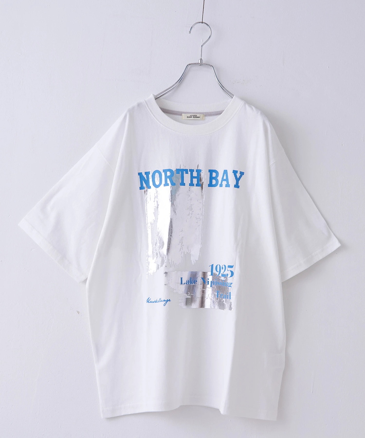 CUBE SUGAR(キューブシュガー) |【6/12(木)販売】21/-OE天竺 箔プリント ロゴ Tシャツ