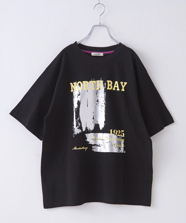 CUBE SUGAR(キューブシュガー) |【6/12(木)販売】21/-OE天竺 箔プリント ロゴ Tシャツ