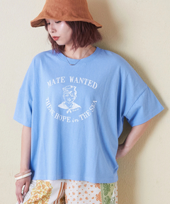 32/-天竺 前後 プリント Tシャツ
