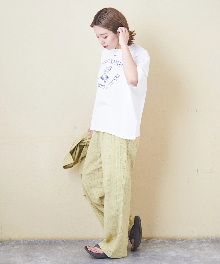 CUBE SUGAR(キューブシュガー) |32/-天竺 前後 プリント Tシャツ