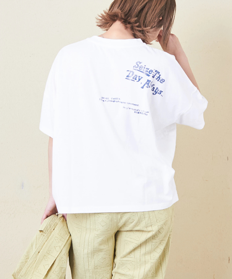CUBE SUGAR(キューブシュガー) |32/-天竺 前後 プリント Tシャツ
