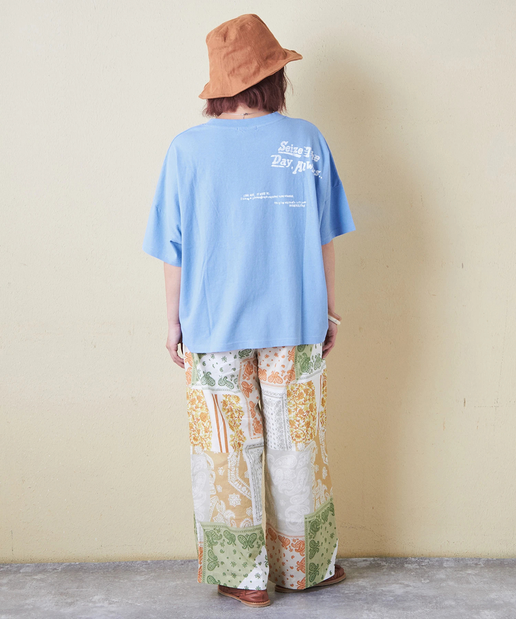 CUBE SUGAR(キューブシュガー) |32/-天竺 前後 プリント Tシャツ