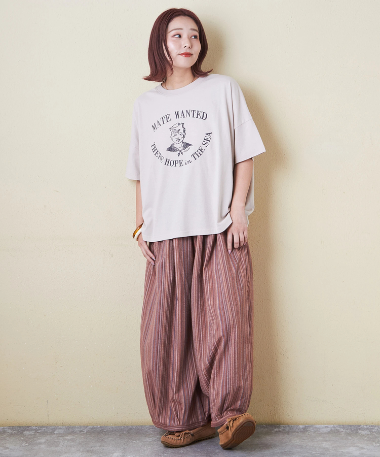 CUBE SUGAR(キューブシュガー) |32/-天竺 前後 プリント Tシャツ