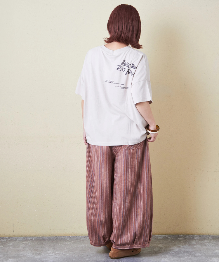 CUBE SUGAR(キューブシュガー) |32/-天竺 前後 プリント Tシャツ