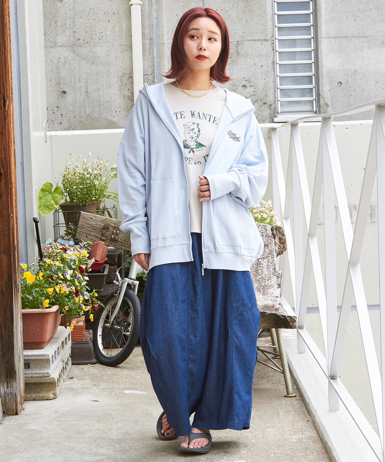 CUBE SUGAR(キューブシュガー) |32/-天竺 前後 プリント Tシャツ