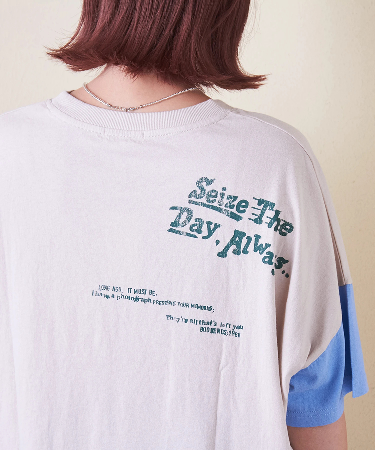 CUBE SUGAR(キューブシュガー) |32/-天竺 前後 プリント Tシャツ