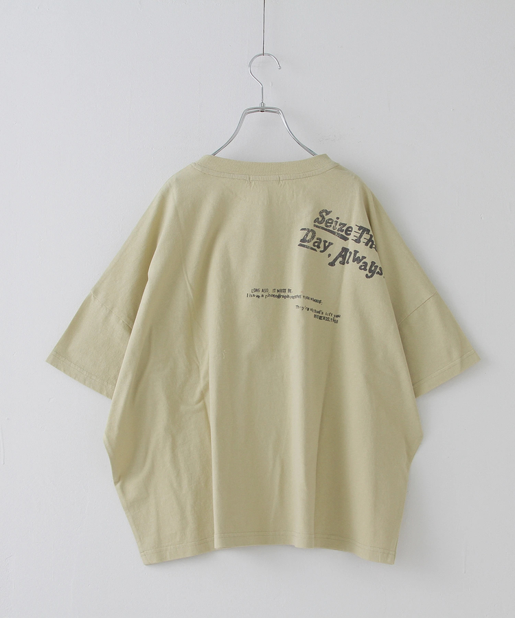 CUBE SUGAR(キューブシュガー) |32/-天竺 前後 プリント Tシャツ