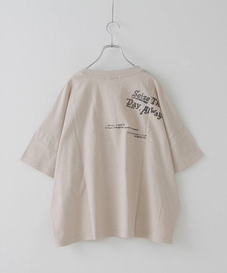 CUBE SUGAR(キューブシュガー) |32/-天竺 前後 プリント Tシャツ
