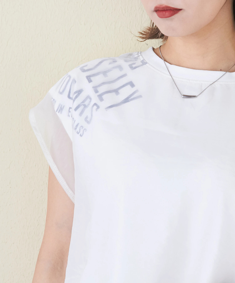 CUBE SUGAR(キューブシュガー) |32/-天竺 シアー レイヤード Tシャツ