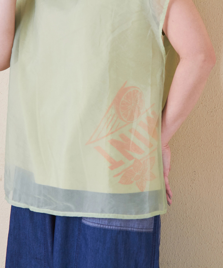 CUBE SUGAR(キューブシュガー) |32/-天竺 シアー レイヤード Tシャツ