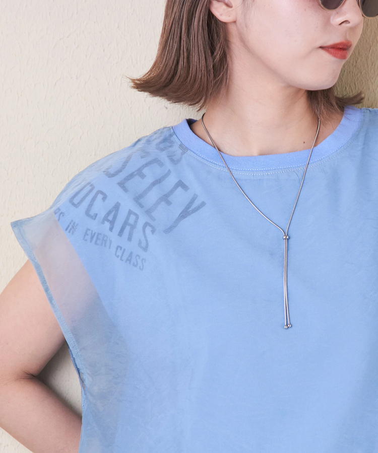 CUBE SUGAR(キューブシュガー) |32/-天竺 シアー レイヤード Tシャツ