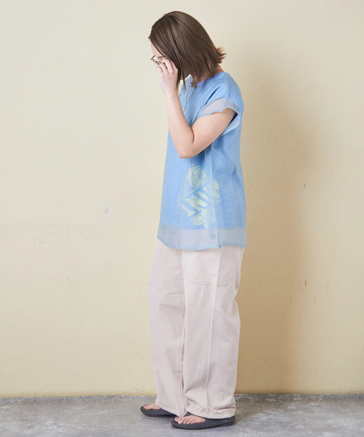 CUBE SUGAR(キューブシュガー) |32/-天竺 シアー レイヤード Tシャツ
