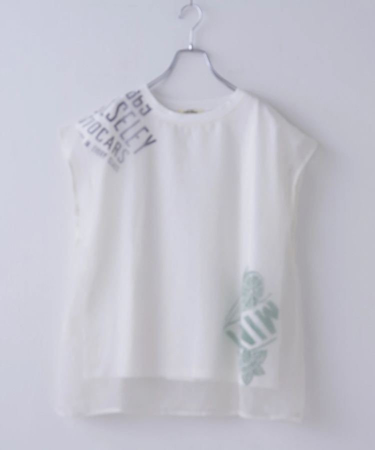 CUBE SUGAR(キューブシュガー) |32/-天竺 シアー レイヤード Tシャツ