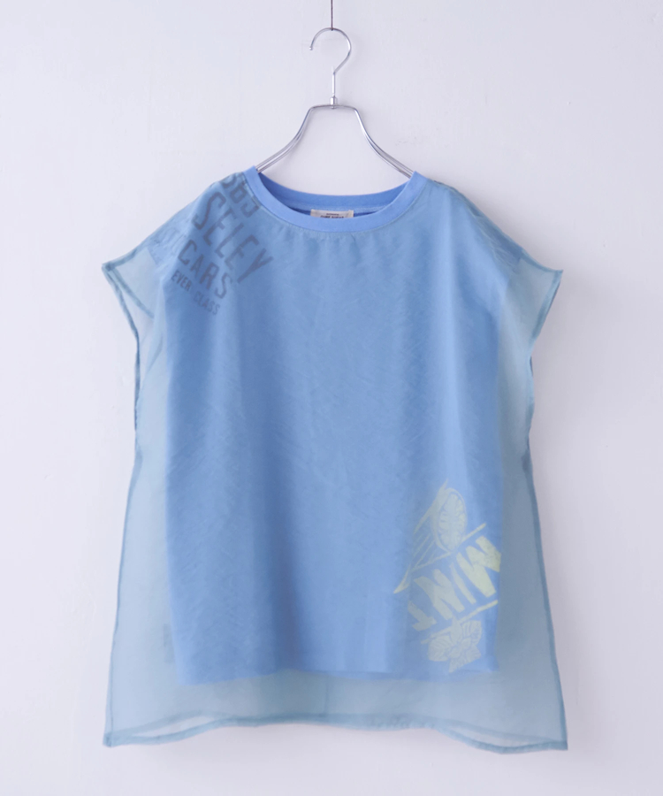 CUBE SUGAR(キューブシュガー) |32/-天竺 シアー レイヤード Tシャツ