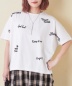 21/-OE天竺 ランダム ロゴ 刺繍 Tシャツ