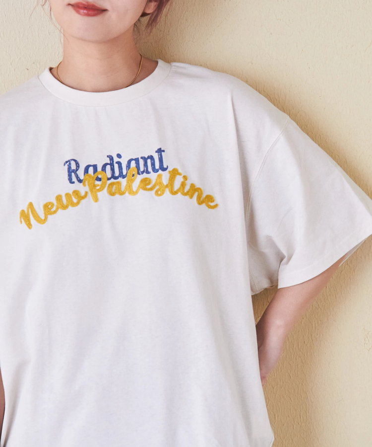 CUBE SUGAR(キューブシュガー) |21/-OE天竺 ロゴ 刺繍 ドルマン Tシャツ