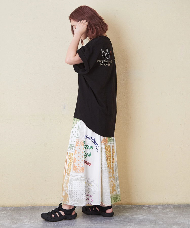 CUBE SUGAR(キューブシュガー) |21/-OE天竺 ロゴ 刺繍 ドルマン Tシャツ