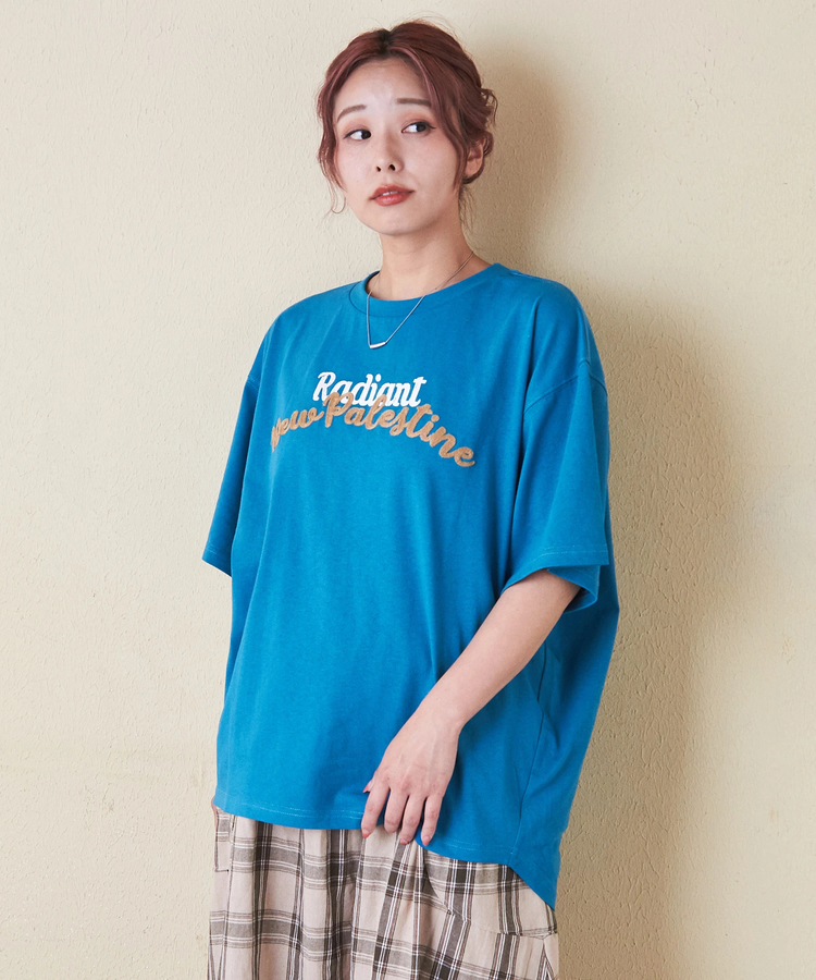 CUBE SUGAR(キューブシュガー) |21/-OE天竺 ロゴ 刺繍 ドルマン Tシャツ