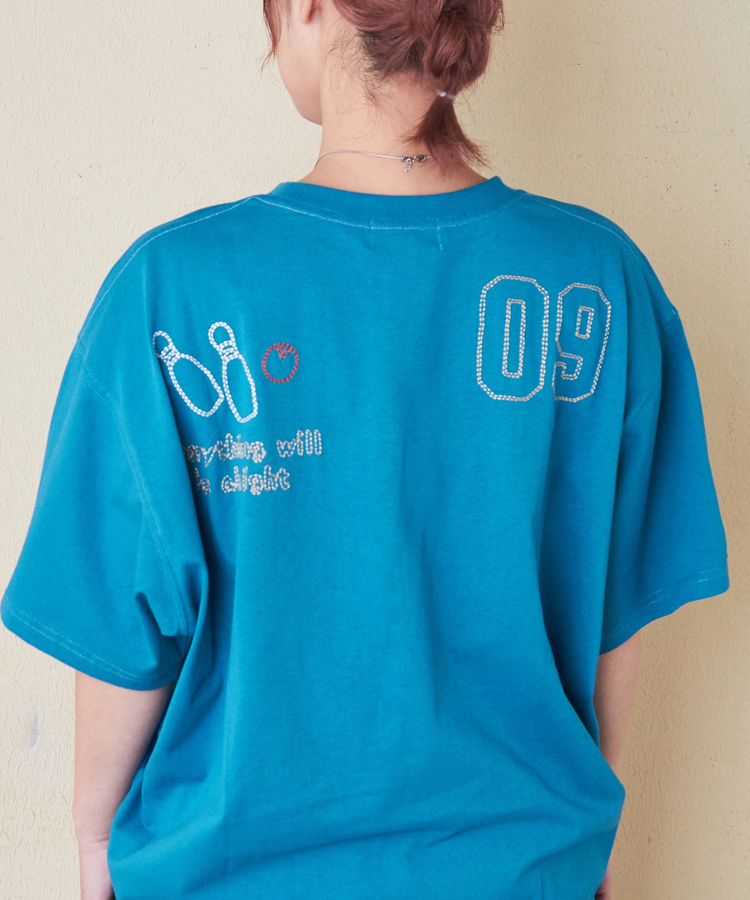 CUBE SUGAR(キューブシュガー) |21/-OE天竺 ロゴ 刺繍 ドルマン Tシャツ