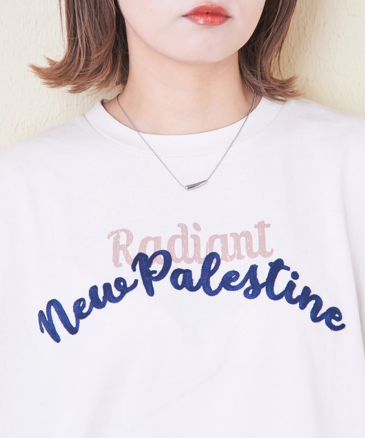 CUBE SUGAR(キューブシュガー) |21/-OE天竺 ロゴ 刺繍 ドルマン Tシャツ