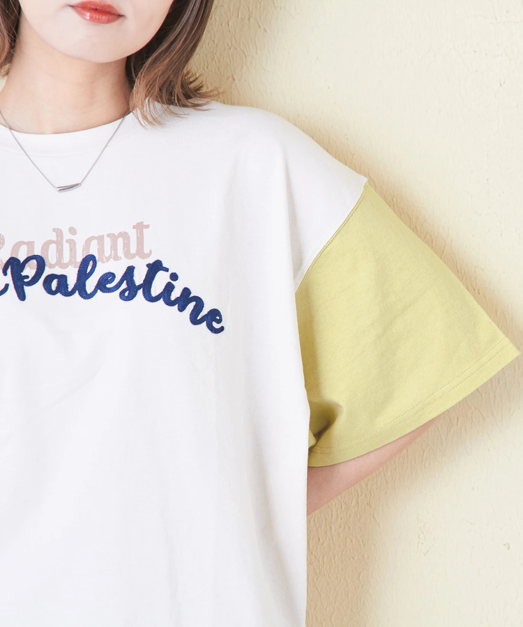 CUBE SUGAR(キューブシュガー) |21/-OE天竺 ロゴ 刺繍 ドルマン Tシャツ