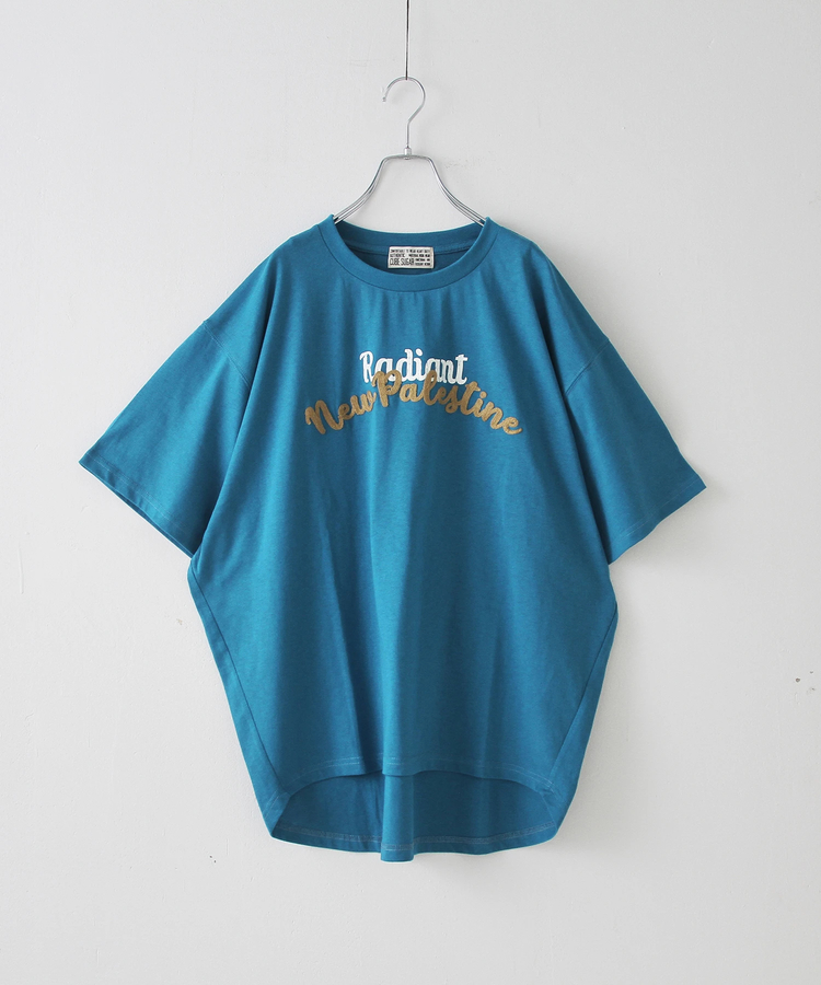 CUBE SUGAR(キューブシュガー) |21/-OE天竺 ロゴ 刺繍 ドルマン Tシャツ