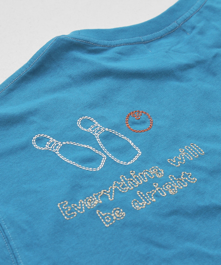 CUBE SUGAR(キューブシュガー) |21/-OE天竺 ロゴ 刺繍 ドルマン Tシャツ