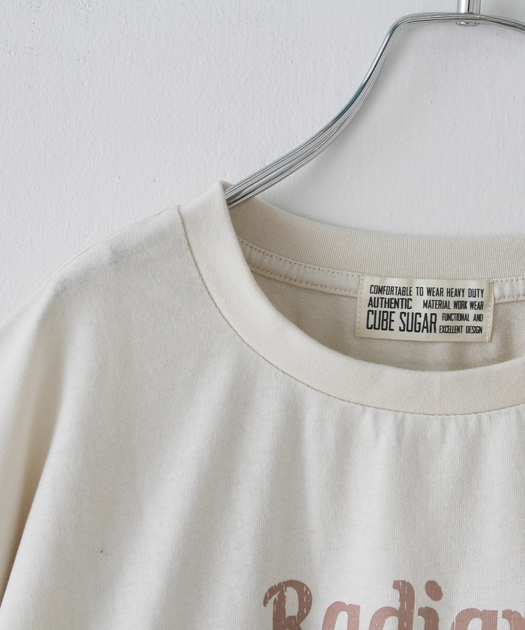 CUBE SUGAR(キューブシュガー) |21/-OE天竺 ロゴ 刺繍 ドルマン Tシャツ