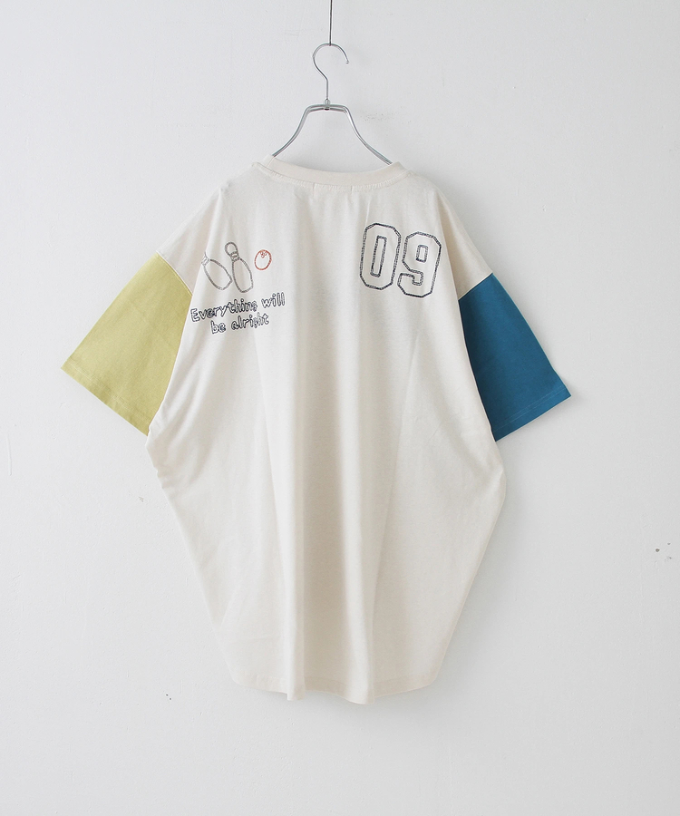 CUBE SUGAR(キューブシュガー) |21/-OE天竺 ロゴ 刺繍 ドルマン Tシャツ