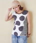 CUBE SUGAR(キューブシュガー)通販 | 26/-OE天竺 ドット プリント 汗染み防止 加工 ノースリーブ Tシャツ
