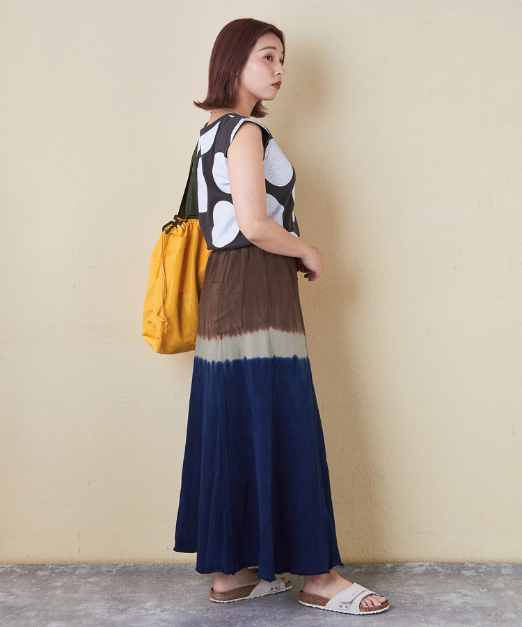 CUBE SUGAR(キューブシュガー) |【6/12(木)販売】26/-OE天竺 ドット プリント 汗染み防止 加工 ノースリーブ Tシャツ