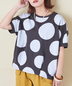 CUBE SUGAR(キューブシュガー)通販 | 26/-OE天竺 ドット プリント 汗染み防止 加工 ドルマン Tシャツ