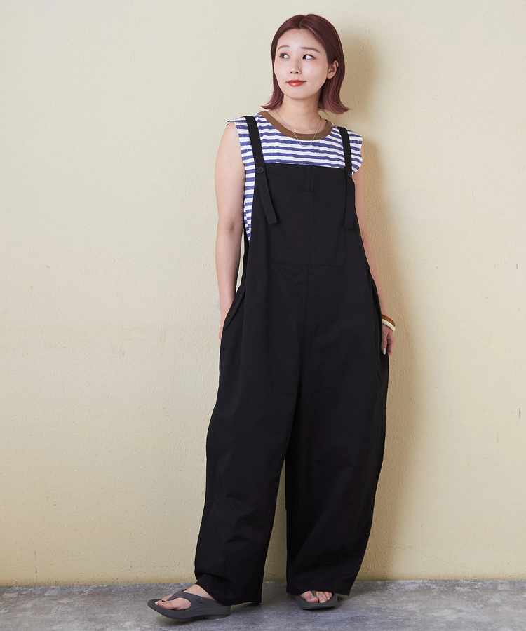 CUBE SUGAR(キューブシュガー) |【6/12(木)販売】26/-OE天竺 かすれ ボーダー プリント 汗染み防止 加工 ノースリーブ Tシャツ