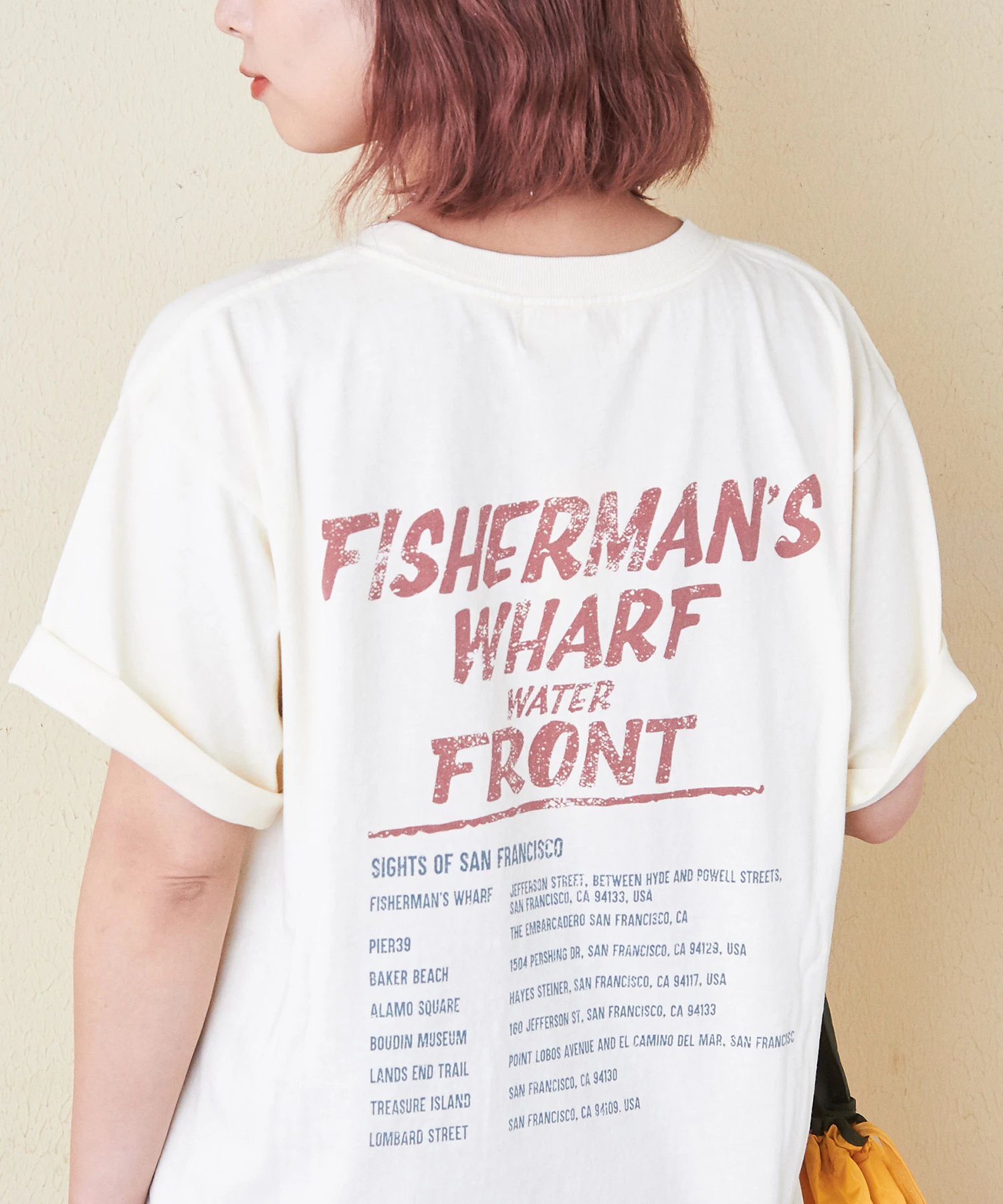 confect 天竺 ボタニカルプリント ビックTシャツ UpcycleLino] 天竺 クルー半袖Tシャツ｜nest Robe / CONFECT