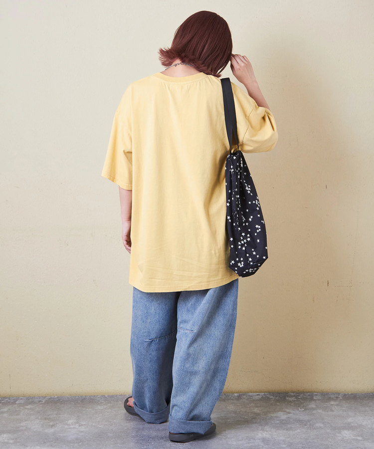 CUBE SUGAR(キューブシュガー) |26/-天竺 パウダー加工 イタリア プリント ビッグ Tシャツ