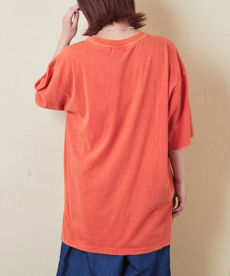 CUBE SUGAR(キューブシュガー) |26/-天竺 パウダー加工 イタリア プリント ビッグ Tシャツ