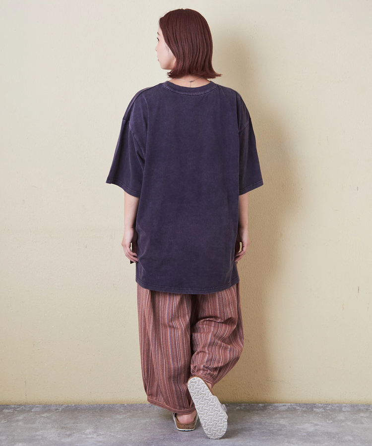 CUBE SUGAR(キューブシュガー) |26/-天竺 パウダー加工 イタリア プリント ビッグ Tシャツ