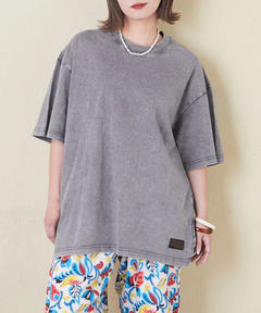 無地 ピグメント染め ビッグ Tシャツ